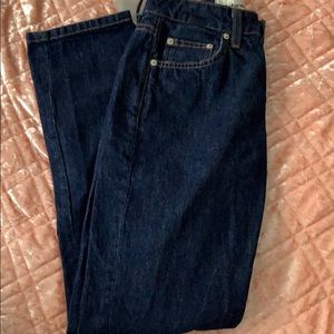 dark wash reformation mom jeans